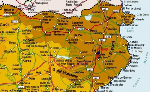 Province of Girona road map