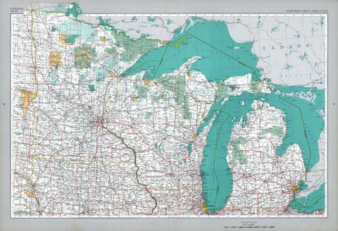 Northern Great Lakes States Map - Northern Great Lakes States Map United States 