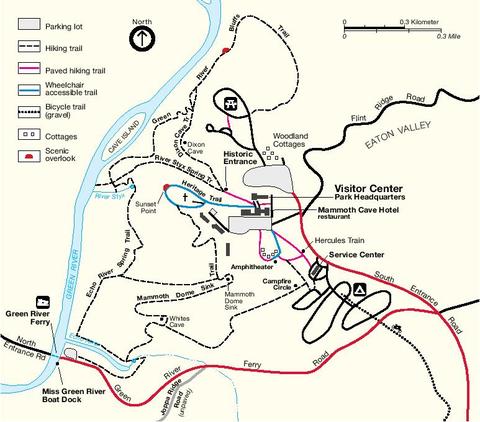 Mammoth Cave National Park Detail - Mammoth Cave National Park Detail Map