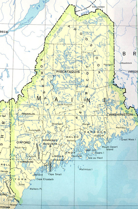 Political Map Of Maine United States Gifex