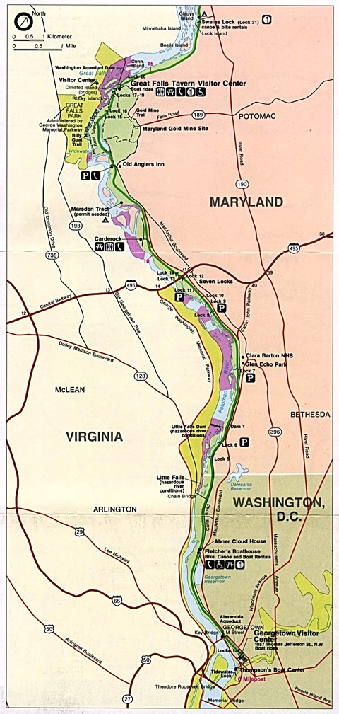 Area Map of Chesapeake and Ohio - Area Map Of Chesapeake And Ohio Canal National Historic Park