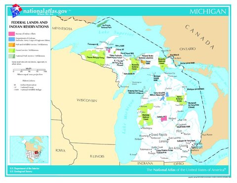 Michigan Federal Lands and Indian Reservations, United States | Gifex