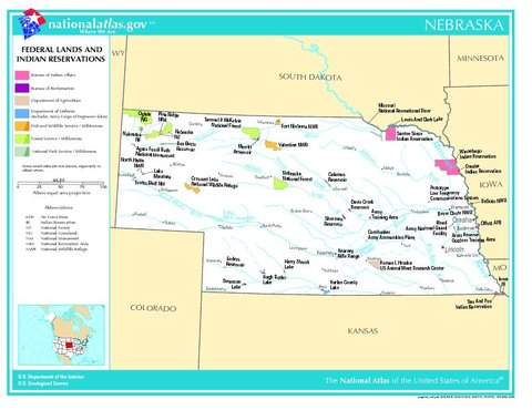 Nebraska Federal Lands And Indian Reservations United States Gifex