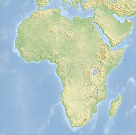 Topographic map of Africa | Gifex
