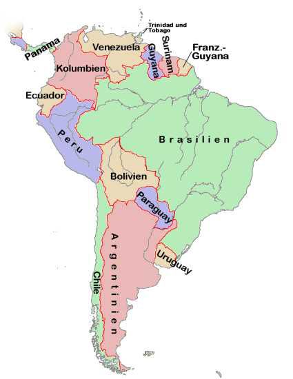 Mapa de Sudamérica | Gifex