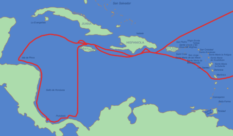 Cuarto viaje de Cristóbal Colón en 1502 | Gifex Cuarto viaje de Cristóbal Colón en 1502 | Gifex