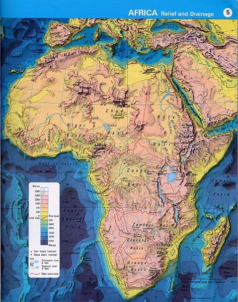 Africa Physical Map Gifex