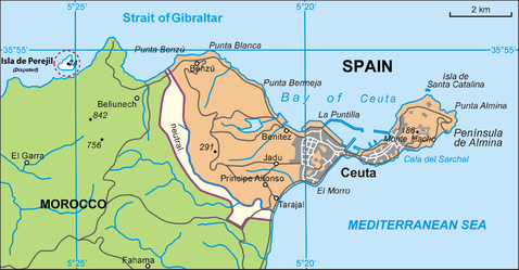Mapa de Ceuta | Gifex
