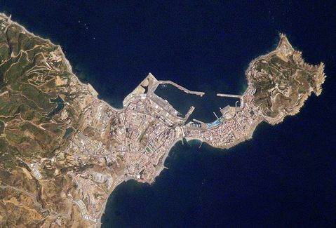 Mapa satelital de Ceuta | Gifex