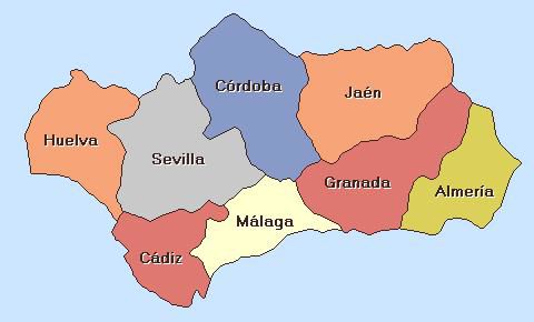 Las provincias de Andalucía | Gifex