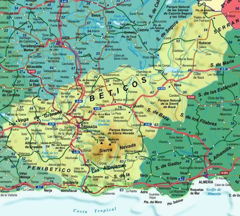 mapa de españa sierra nevada Mapa de Granada | Gifex mapa de españa sierra nevada Mapa de Granada | Gifex
