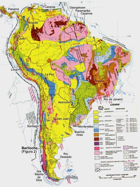 Geological Map Of South America South America Geological Map | Gifex