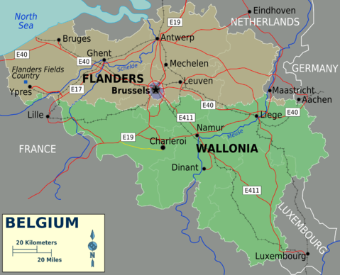belgium map