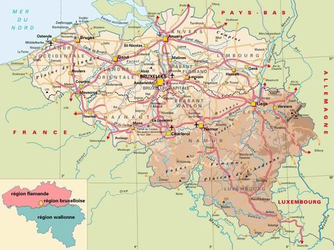 belgium map