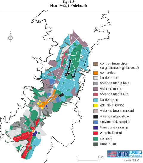 Plano Urbano De Quito 1942 Gifex