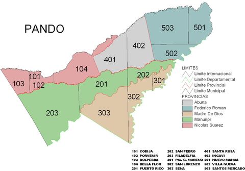 Mapa Politico Pando