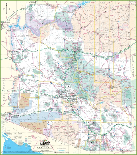 Mapa De Arizona Y California Mapa De Arizona | Gifex