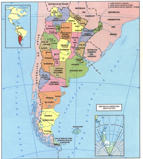 Mapa político de Argentina | Gifex
