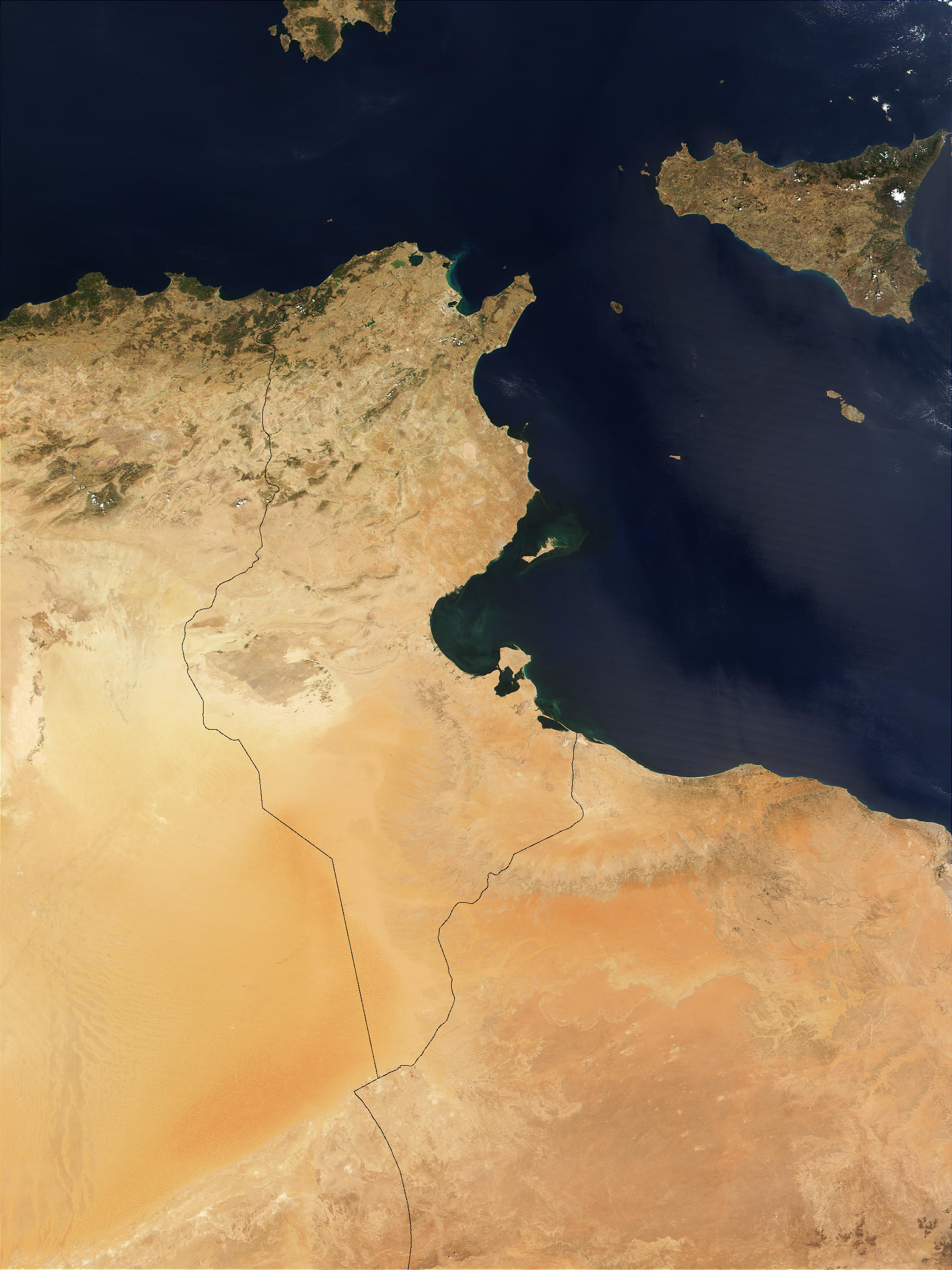 Photo, Image et Carte Satellite de la Tunisie