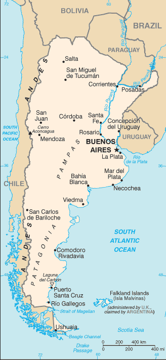 Argentine (Carte Petite Echelle)