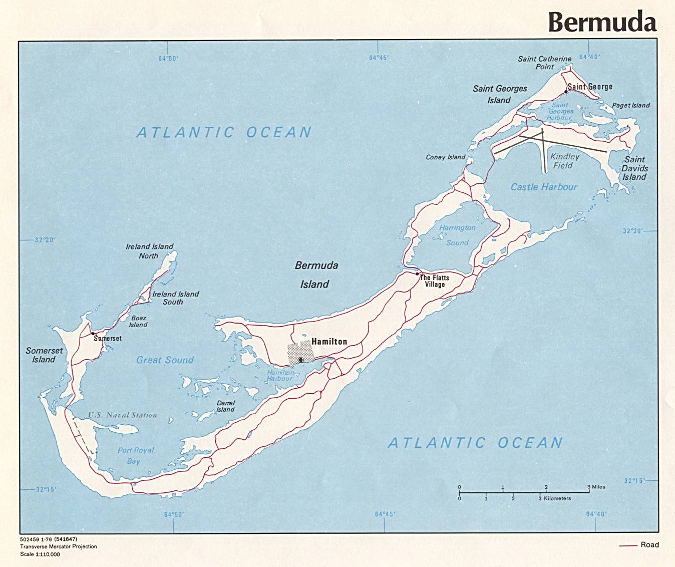 Carte Politique des Bermudes