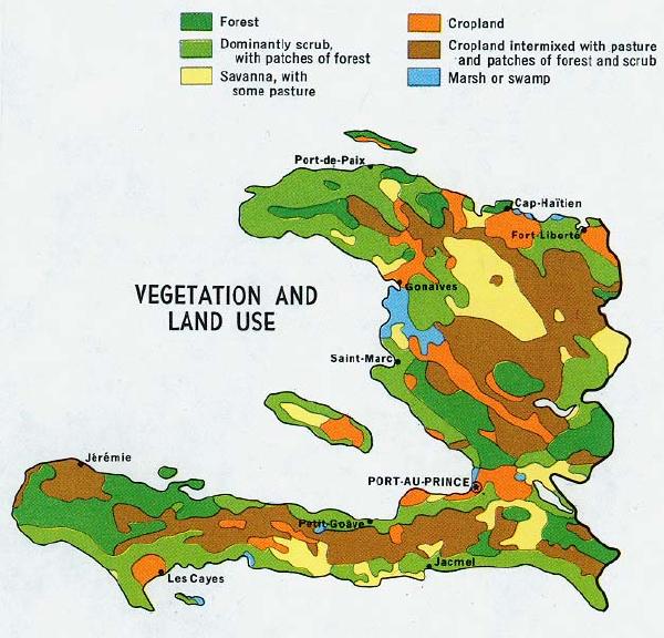 Carte Utilisation du Sol et Végétation, Haïti