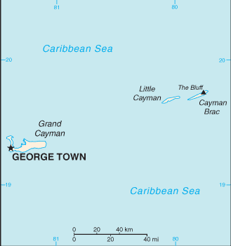 Cayman Islands Small Scale Map