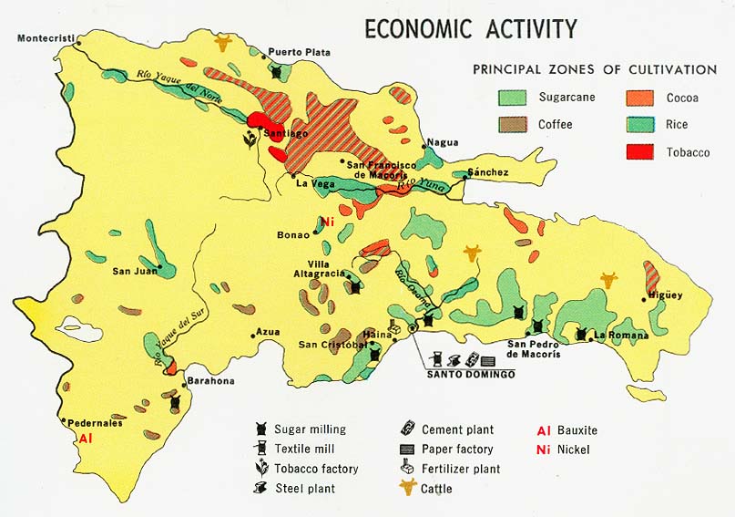 Dominican Republic Economic Activity Map