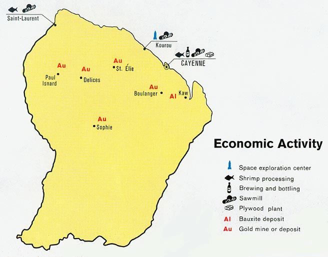 French Guiana Economic Activity Map
