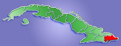 Guantánamo Province Map, Cuba