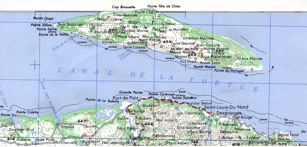 Ile de la Tortue Topographic Map