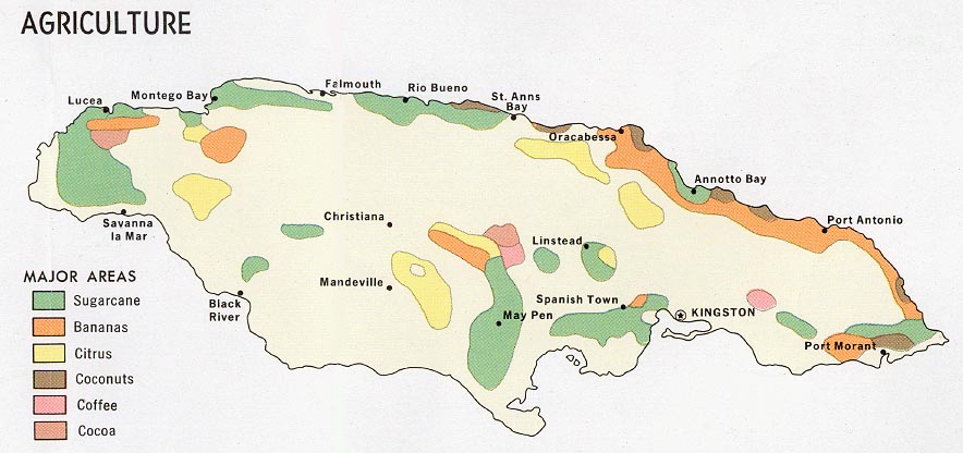 Jamaica Agriculture Map