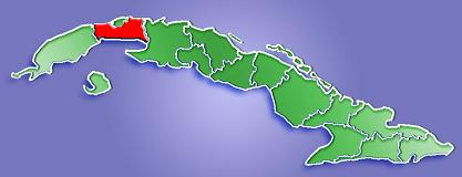 La Habana Province Map, Cuba
