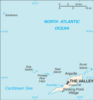 Mapa Pequeña Escala de Anguilla