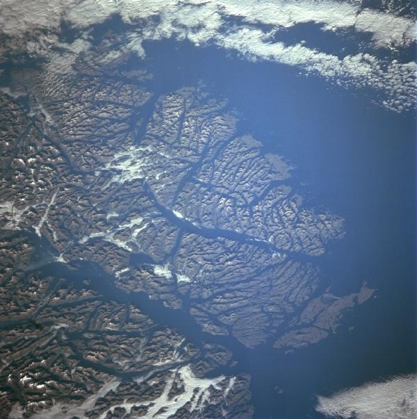 Mapa Satelital, Foto, Imagen Satelite del Archipiélago Guayaneco, Chile