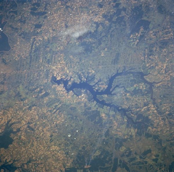 Mapa Satelital, Foto, Imagen Satelite, Foto, Imagen Satélite del Depósito del Rio Yguazu, Paraguay
