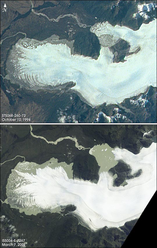 Mapa Satelital, Foto, Imagen Satelite, Foto, Imagen Satélite del Glaciar de San Quintin, Norte de Patagonia, Chile