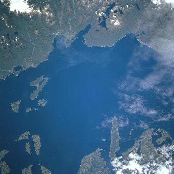 Mapa Satelital, Foto, Imagen Satelite del Golfo de Corcovado, Chile