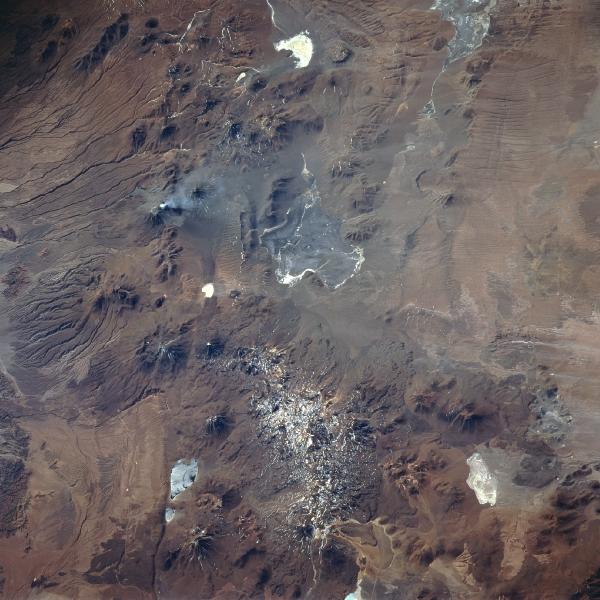 Mapa Satelital, Foto, Imagen Satelite del Volcan Lascar, Chile