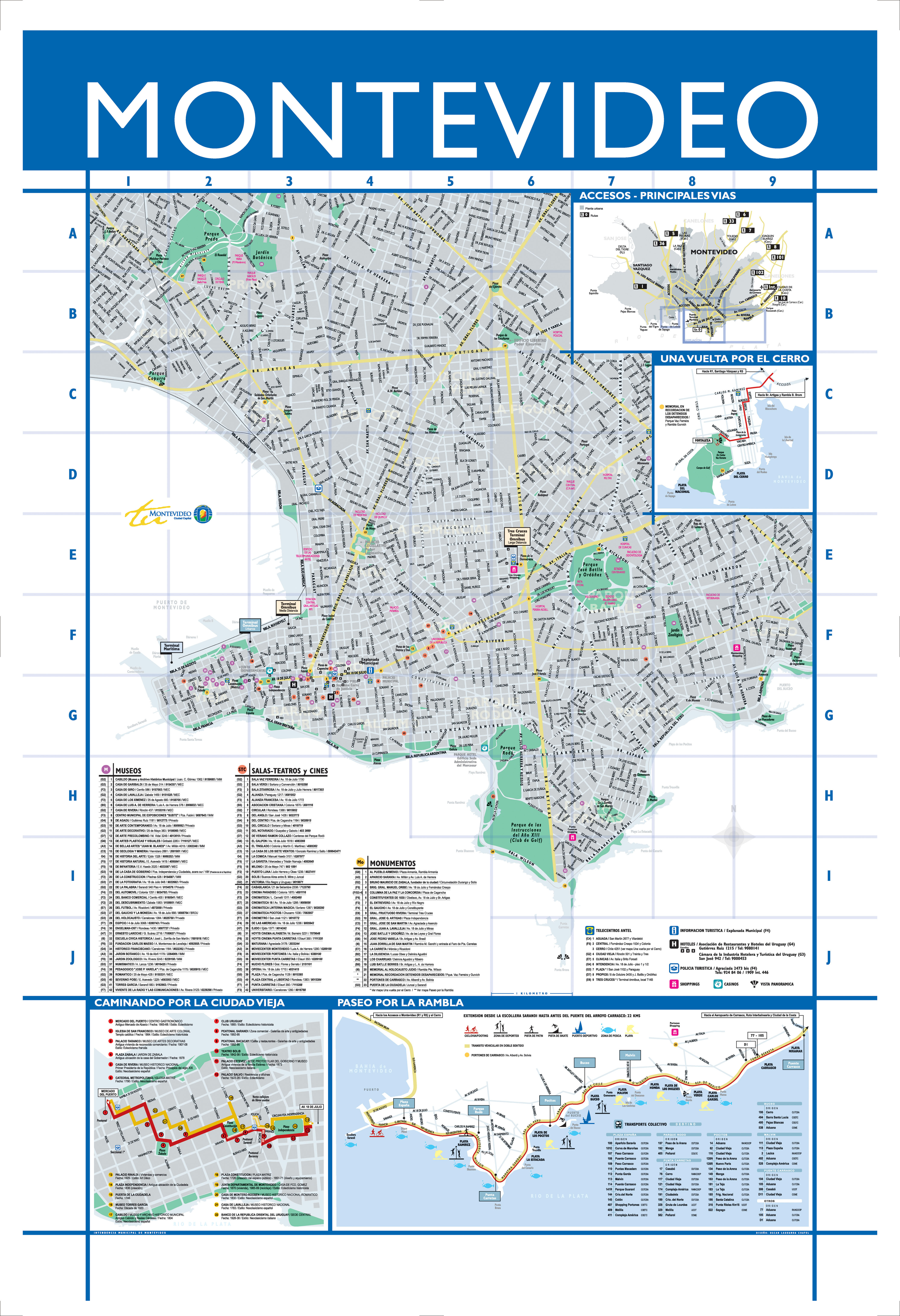 Montevideo Large Scale Map, Uruguay