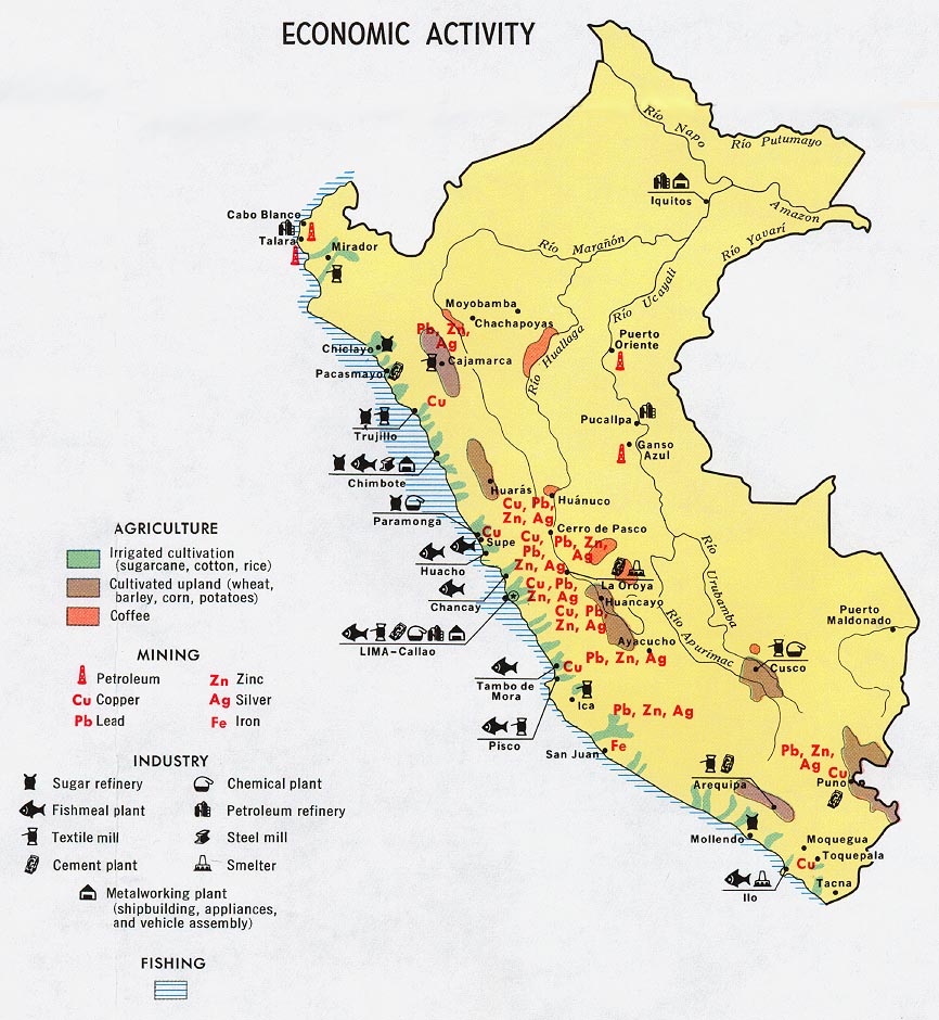 Peru Economic Activity Map