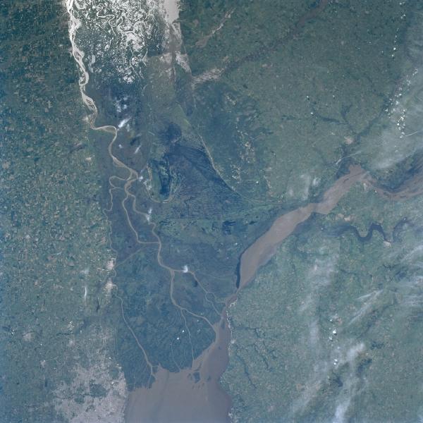 Photo, Image et Carte Satellite du Delta de la Rivière Paraná, Argentine