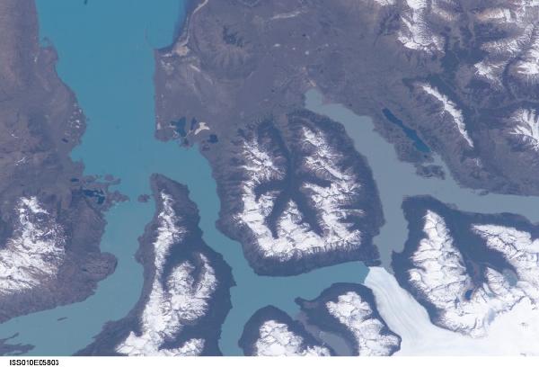 Photo, Image et Carte Satellite du Glacier Moreno, Argentine