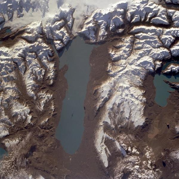 Photo, Image et Carte Satellite du Lac Viedma, Province Santa Cruz, Argentine