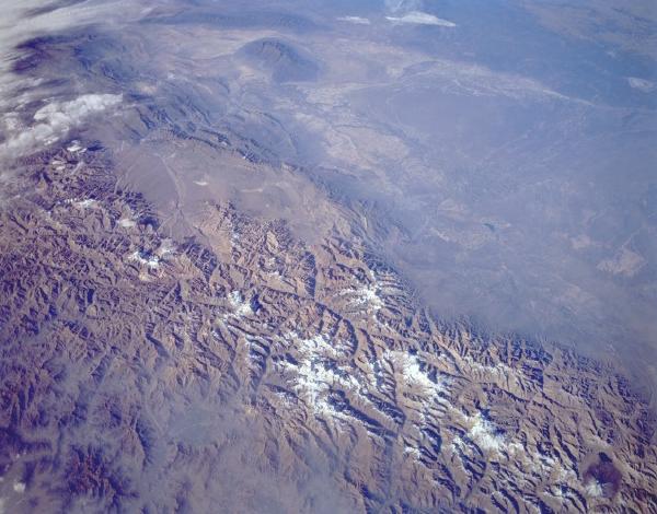 Photo, Image et Carte Satellite du Mont Aconcagua, Cordillère des Andes, Argentine et Chili