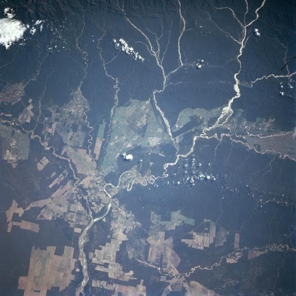 Photo, Image et Carte Satellite des Rivières Bermejo et Blanco, Argentine