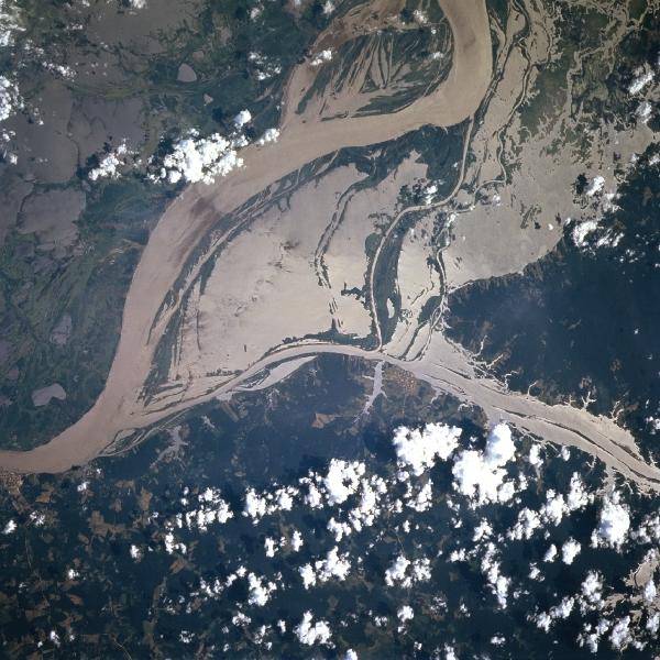 Satellite Image, Photo of Amazon River, Western Para Province, Brazil Satellite Image, Photo of Amazon River, Western Para Province, Brazil