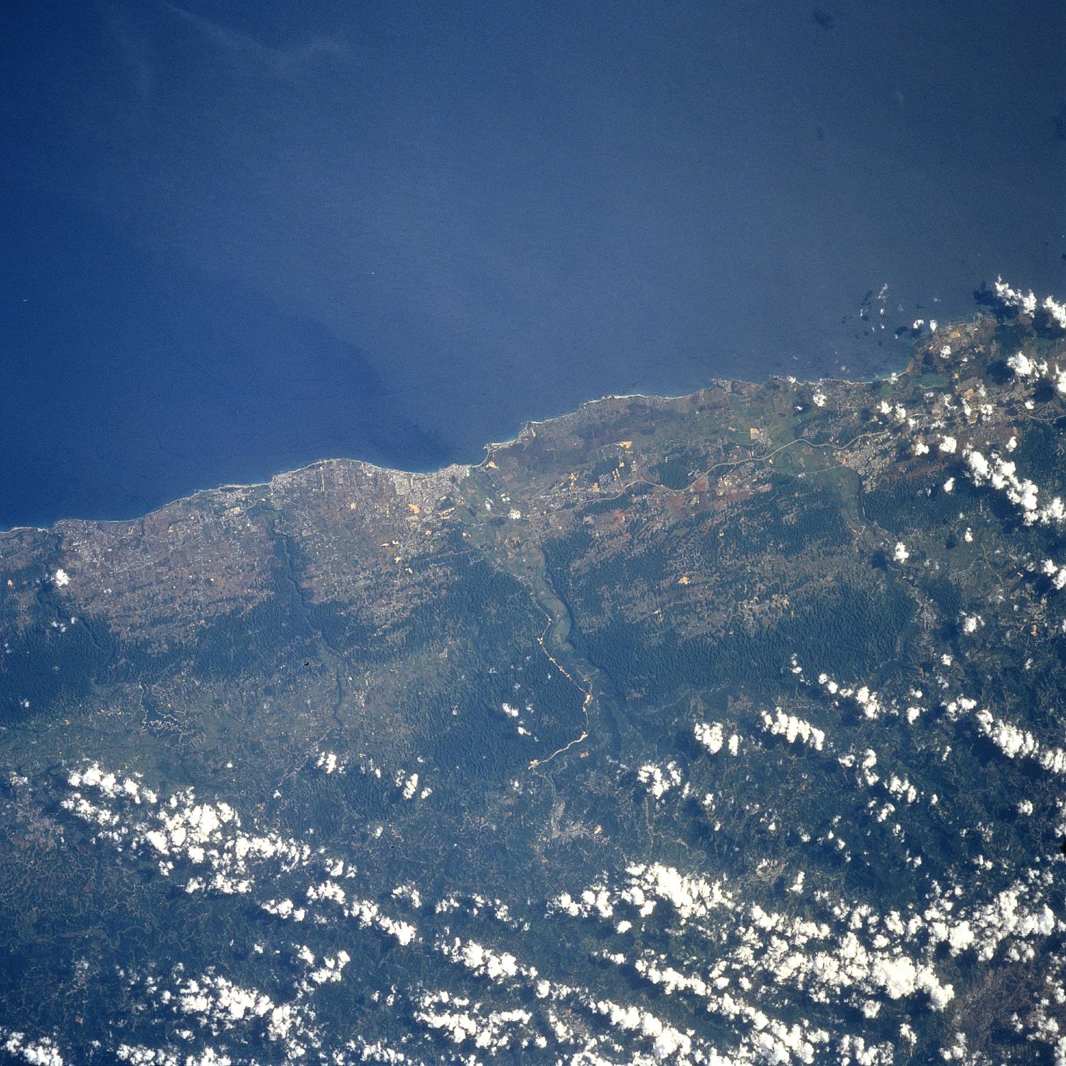 Satellite Image, Photo of Arecibo, Puerto Rico
