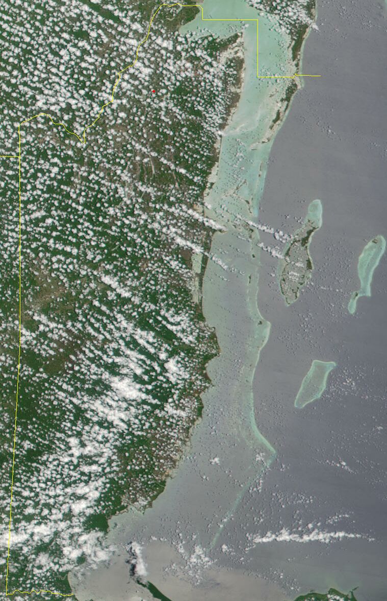 Satellite Image, Photo of Belize