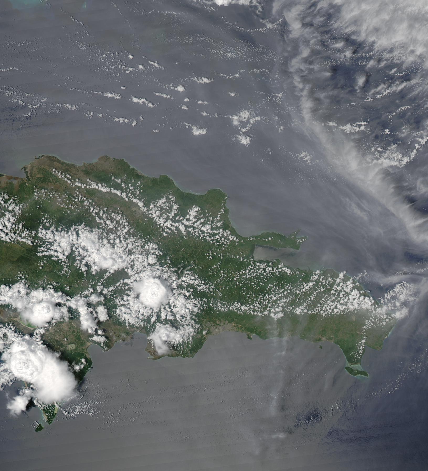 Satellite Image, Photo of the Dominican Republic